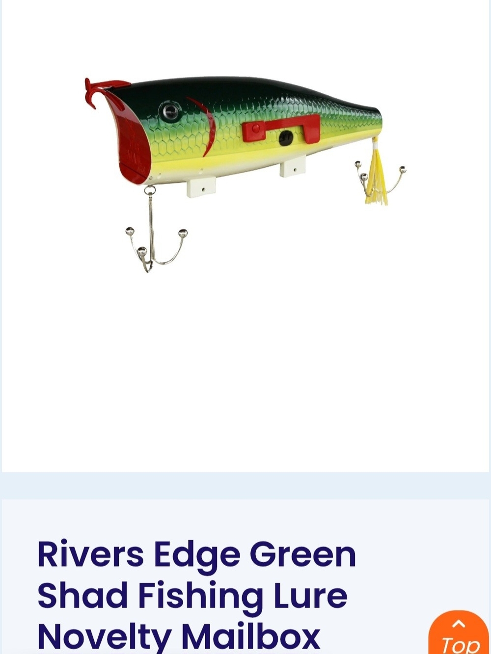 Green Shad Fishing Lure - Novelty Mailbox